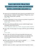 NACC REVIEW PRACTICE&NewLine;EXAMINATION 2026 QUESTIONS&NewLine;WITH ANSWERS GRADED A&plus;&NewLine;