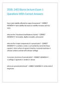 ZOOL 2403 Boros lecture Exam 1 Questions With Correct Answers 