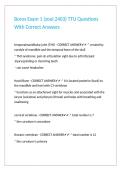 Boros Exam 1 &lpar;zool 2403&rpar; TTU Questions With Correct Answers