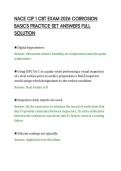 NACE CIP 1 CBT EXAM 2026 CORROSION&NewLine;BASICS PRACTICE SET ANSWERS FULL&NewLine;SOLUTION&NewLine;
