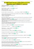 IS 3400 Final Stewart UPDATED ACTUAL  &NewLine;Questions and CORRECT Answers