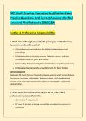 DCF Youth Services Counselor Certification Exam &NewLine;Practice Questions And Correct Answers &lpar;Verified &NewLine;Answers&rpar; Plus Rationale 2026 Q&A 