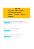 APEA 3P High Stakes Exam Study Guide Questions and Verified Answers Latest Update GRADED A&plus;&NewLine;