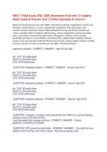 MDC 3 Final Exam 2026 Rasmussen University Complete Study Guide & Practice Test&colon; Verified Questions & Answers