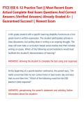 FTCE ESE K-12 Practice Test &vert;&vert; Most Recent Exam &NewLine;Actual Complete Real Exam Questions And Correct &NewLine;Answers &lpar;Verified Answers&rpar; Already Graded A&plus; &vert; &NewLine;Guaranteed Success&excl;&excl; &vert; Newest Exam  