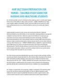 AHIP 2027 Exam Preparation for Nurses Tailored Study Guide for Nursing and Healthcare Students GRADED A&plus;