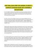 AHIP Final Exam Prep for Nursing Students Complete Question Bank with Answers and Explanations GRADED A&plus;&NewLine;