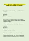 NURS 572 EXAM RESPIRATORY MEDS QUESTIONS & CORRECT ANSWERS LATEST 2026&sol;2027