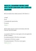 NACE CP 2 EXAMPREP REVIEW SHEET&NewLine;WITH TESTED QUESTIONS AND COMPLETE&NewLine;SOLUTIONS&NewLine;