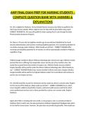 AHIP Final Exam Prep for Nursing Students Complete Question Bank with Answers and Explanations GRADED A&plus;