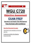 C720 Objective Assessment &ndash; Operations and Supply Chain Management &ndash; &lpar;2026&rpar; Actual Questions & Answers &lpar;WGU&rpar; 100&percnt; Guarantee Pass