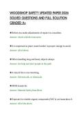 WOODSHOP SAFETY UPDATED PAPER 2026&NewLine;SOLVED QUESTIONS AND FULL SOLUTION&NewLine;GRADED A&plus;&NewLine;