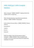 ANSC 3040 Quiz 1 With Complete Solutions