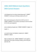 ANSC 3040 Midterm Exam Questions With Correct Answers