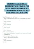 NAGELHOUT CHAPTER 15&colon;&NewLine;CHEMISTRY AND PHYSICS FOR&NewLine;NURSE ANESTHESIA PRACTICE&NewLine;EXAMINATION 2026 QUESTIONS&NewLine;WITH ANSWERS GRADED A&plus;&NewLine;