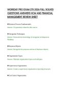WORKDAY PRO EXAM 275 2026 FULL SOLVED&NewLine;QUESTIONS ANSWERS HCM AND FINANCIAL&NewLine;MANAGEMENT REVIEW SHEET&NewLine;