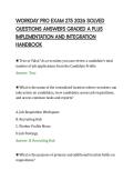 WORKDAY PRO EXAM 275 2026 SOLVED&NewLine;QUESTIONS ANSWERS GRADED A PLUS&NewLine;IMPLEMENTATION AND INTEGRATION&NewLine;HANDBOOK&NewLine;