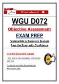 D072 Objective Assessment &ndash; Fundamentals for Success in Business &ndash; &lpar;2026&rpar; Actual Questions & Answers &lpar;WGU&rpar; 100&percnt; Guarantee Pass