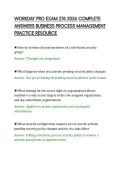 WORKDAY PRO EXAM 276 2026 COMPLETE&NewLine;ANSWERS BUSINESS PROCESS MANAGEMENT&NewLine;PRACTICE RESOURCE&NewLine;