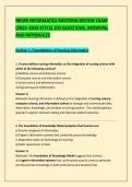 NR599 INFORMATICS MIDTERM REVIEW EXAM &NewLine;&lpar;2023&ndash;2026 STYLE&rpar; 100 QUESTIONS&comma; ANSWERS&comma; &NewLine;AND RATIONALES 
