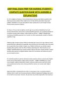 AHIP Final Exam Prep for Nursing Students Complete Question Bank with Answers and Explanations GRADED A&plus;