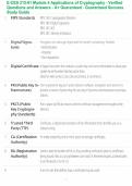 E-CES 212-81 Module 4 Applications of Cryptography - Verified Questions and Answers - A&plus; Guaranteed - Guaranteed Success Study Guide
