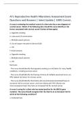 ATI&semi; Reproductive Health Alterations Assessment Exam&NewLine;Questions and Answers &vert; latest Update &vert; 100&percnt; Correct&period;&NewLine;A nurse is reviewing the medical record of a client who has a new diagnosis of&NewLine;cervical cancer&period; Which of the following data should the nurse iden