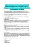 WGU D440 Health and Wellness Through Nutritional Science Review Final Exam Actual Exam 2026&sol;2027 &vert; Complete Exam-Style Questions with Detailed Rationales &vert; Pass Guaranteed &ndash; A&plus; Graded