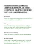 WORKSHEETS ANSWER KEYS MEDICAL&NewLine;ASSISTING ADMINISTRATIVE AND CLINICAL&NewLine;COMPETENCIES 2026 STUDY GUIDE REVISION&NewLine;SHEET CORE CONCEPT BREAKDOWN