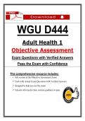 WGU D444 Objective Assessment &ndash; Adult Health 1 &ndash; &lpar;2026&rpar; Actual Questions & Answers &lpar;WGU&rpar; 100&percnt; Guarantee Pass