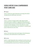 WORLD HISTORY EXAM COMPREHENSIVE&NewLine;STUDY GUIDE 2026&NewLine;
