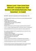 Siemens Level 1 Exam Actual Exam 2026&sol;2027 &vert; Complete Exam-Style Questions with Detailed Rationales &vert; Pass Guaranteed &ndash; A&plus; Graded