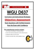 WGU D637 Objective Assessment &ndash; Curriculum and Instructional Strategies &ndash; &lpar;2026&rpar; Actual Questions & Answers &lpar;WGU&rpar; 100&percnt; Guarantee Pass
