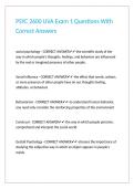 PSYC 2600 UVA Exam 1 Questions With Correct Answers
