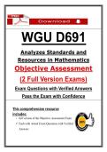 WGU D691 Objective Assessment &ndash; Analyzes Standards and Resources in Mathematics &ndash; &lpar;2026&rpar; Actual Questions & Answers &lpar;WGU&rpar; 100&percnt; Guarantee Pass