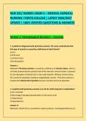 NUR 201&sol; NUR201 EXAM 5 &ndash; MEDICAL SURGICAL &NewLine;NURSING I FORTIS COLLEGE &vert; LATEST 2026&sol;2027 &NewLine;UPDATE &vert; 100&percnt; VERIFIED QUESTIONS & ANSWERS