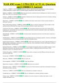 MAR 4503 exam 3 UPDATED ACTUAL Questions &NewLine;and CORRECT Answers 