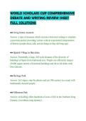 WORLD SCHOLARS CUP COMPREHENSIVE&NewLine;DEBATE AND WRITING REVIEW SHEET&NewLine;FULL SOLUTIONS&NewLine;