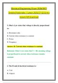 Electrical Engineering Exam 2026&sol;2027  &NewLine;Detailed Rationales &vert; Latest 2026&sol;27 QS & Ans &NewLine;Instant Pdf Download 