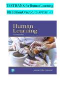 Test Bank&colon; Human Learning &lpar;8th Edition&rpar; &ndash; Jeanne Ellis Ormrod &vert; Complete Practice Exam Questions