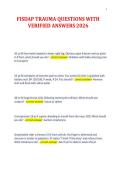 FISDAP TRAUMA QUESTIONS WITH&NewLine;VERIFIED ANSWERS 2026&NewLine;