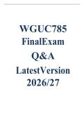WGU C785 FINAL EXAM 2025 &lpar;100&percnt; CORRECT