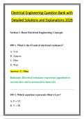 Electrical Engineering Question Bank with &NewLine;Detailed Solutions and Explanations 2026