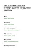 WRT ACTUAL EXAM PAPER 2026&NewLine;COMPLETE QUESTIONS AND SOLUTIONS&NewLine;GRADED A&plus;&NewLine;