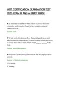 WRT CERTIFICATION EXAMINATION TEST&NewLine;2026 EXAM Q AND A STUDY GUIDE&NewLine;