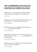 WRT COMPREHENSIVE EXAM 2026 FULL&NewLine;QUESTIONS AND VERIFIED SOLUTIONS&NewLine;