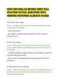WSET DIPLOMA D2 REVIEW SHEET FULL&NewLine;SOLUTION ACTUAL QUESTIONS WITH&NewLine;VERIFIED RESPONSES ALREADY PASSED