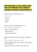 WSET DIPLOMA D2 STUDY GUIDE LATEST&NewLine;PRACTICE PROBLEMS AND COMPLETE&NewLine;ACCURATE ANSWERS GUARANTEED PASS