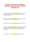 PHI BETA SIGMA FINAL ASSESSMENT&NewLine;MATERIAL QUESTIONS WITH VERIFIED&NewLine;ANSWERS 2026