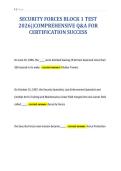 SECURITY FORCES BLOCK 1 TEST&NewLine;2026&vert;&vert;COMPREHENSIVE Q&A FOR&NewLine;CERTIFICATION SUCCESS&NewLine;